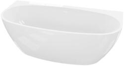Lavita Baloa fal mellé szerelhető fűrdőkád 170x80 cm ovális fehér 5900378343110 (5900378343110)