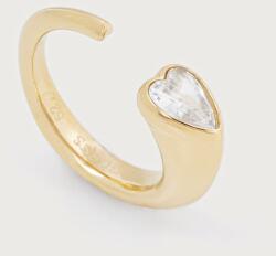 Guess inel pentru femei din oțel inoxidabil cu zirconiu cubic CRYSTAL LOVE 9BY2-AKDYZL_GLD (JUBR06.362JW)