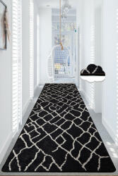Conceptum Hypnose Hall Carpet (80 x 300) Black White Canal - Black