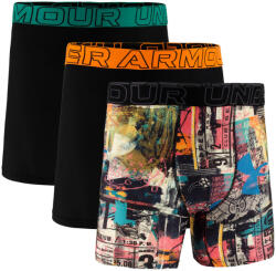 Under Armour Perf Tech Mesh - Graphic 6in 3pk Solar Orange Férfiboxeralsó XXL