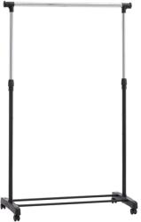Amazon Basics Görgős Ruhásszekrény Állvány, Króm, 91, 5-145 x 42 x 134-161 cm (Sz x Mé x M), Szabadon Álló Ruhásfogas Kerekekkel