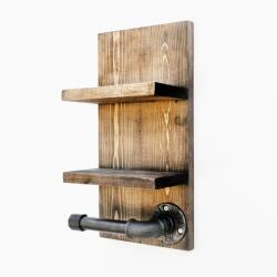  Hanah Home Decorative Wooden Wall Shelf Walnut Boruraf219
