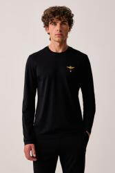 Aeronautica Militare hosszúujjú férfi pamut - fekete XXL - answear - 20 990 Ft