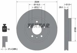 TEXTAR Féktárcsa szellőző Ø296mm 92165405