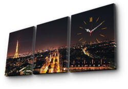 Wallity Decorative Canvas Wall Clock (3 Pieces) Multicolor 3P3040CS-66