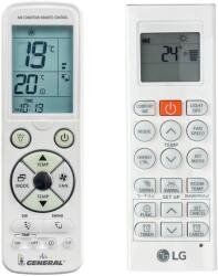 General LG W09TE, AP09RT, AB09BK, AC09BK, PC12SK, PC09SK, W12TE, W09TE Dualcool Pro, Artcool UV - telecomandă de lux retroiluminată
