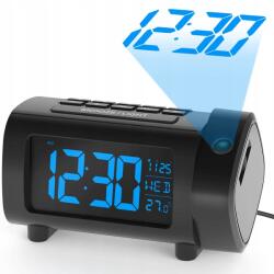  Vetítő óra Fm rádióval, Va kijelzővel és Usb töltővel (LKOI2603374)