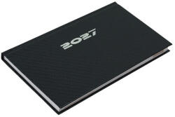 Realsystem Zsebnaptár REALSYSTEM Carbon fekvő fehér lapos kék 2027 (5711-84) - robbitairodaszer