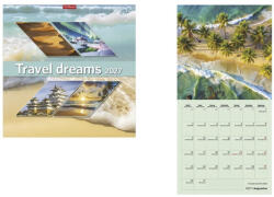 TopTimer Falinaptár TOPTIMER T098 290x580mm álló Travel dreams 2027 (T9800-26A) - robbitairodaszer