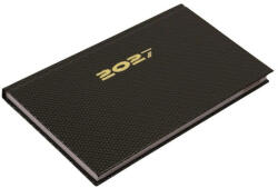 Realsystem Zsebnaptár REALSYSTEM Carbon fekvő fehér lapos bronz 2027 (5711-82) - robbitairodaszer