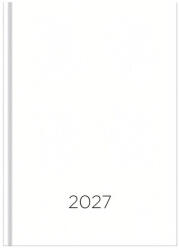 Vectraline Határidőnapló VECTRALINE Monocolor fehér B/6 heti fehér lapos 2027 (23.09955) - robbitairodaszer