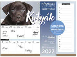 Lizzycalendar Falinaptár LIZZYCALENDAR 220x220mm 2 hetes + jegyzettömb mágneses Kutyák 2027 (7540229002) - robbitairodaszer