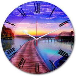 Wallity Decorative MDF Clock Multicolor 3030MS-012