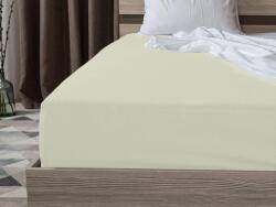  Cearsaf din bumbac cu elastic STANDARD 90 x 200 cm crem deschis