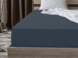  Cearsaf din bumbac cu elastic STANDARD 90 x 200 cm albastru-cenusiu