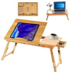  Laptop Asztal Ágyhoz Összecsukható Mobil Állítható Reggeliző (STOLIK POD LAPTOPA DO ŁÓŻKA SKŁADANY)