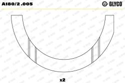 GLYCO Saiba distantier, arbore cotit GLYCO A180/2 . 005 (A180/2 .005)