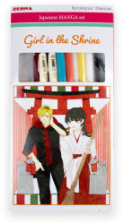 Zebra Írószer készlet, Zebra Manga Set, Girl in the shrine, 5 darabos (56535) - cartridge