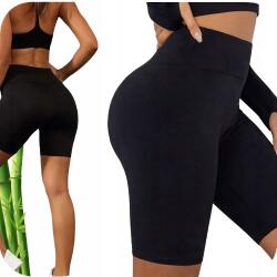  Leggings Kerékpáros Rövidnadrág Lábszármelegítő Fedő Bambusz Rövidnadrág Fekete S/m