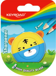 Keyroad Hegyező, 2 lyukú, 1 db/bliszter, Keyroad Speedy Snail, vegyes színek (KR971893) - cartridge