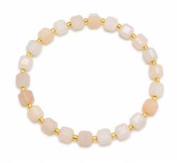  Bratara Calcit Roz (Manganocalcit) Cub Fatetat 7x7 mm Diametru 62 mm 1 Buc