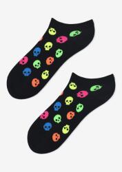 Marilyn Pamut női lábbeli színes koponyákkal Footies Marilyn black 36/40