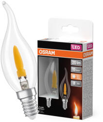 OSRAM Lánghatású filament LED izzó E14 1W 20lm meleg fehér 1800K 300° Osram (4099854874963)