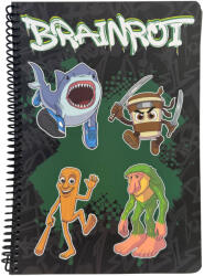 GIM Brainrot Green B/5 vonalas spirál füzet 70 lapos GIM34310402A (GIM34310402A)