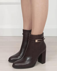 MARQUIIZ Botine maro elegante cu toc gros 6337 114 (6337BROWN-39)
