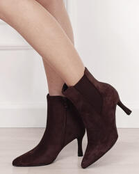 La Bottine Souriante Botine maro elegante cu toc subtire BYDJ1620 116 (BYDJ1620BROWN-38)