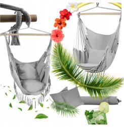 Gardlov Brazil függőszék Szürke pamut poliészter 2 párna 120kg szürke (GARD-GREY-12O)