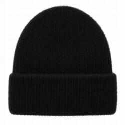  Beanie női téli sapka vastag kihajtható a'la Alpaka fekete 101151-2 (101151-2 FAN Fashion)