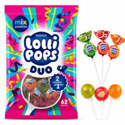 ROSHEN LolliPops Gum Fruit Mix - Acadele cu fructe și gumă 920 g, 48 buc