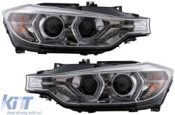 KITT Lightning XENON fényszórók Angel Eyes BMW 3-as F30 F31 Sedan Touring (10.2011-05.2015) króm (HLBMF30M3CD1S)