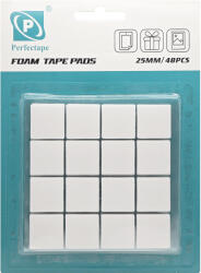 PERFECTAPE Pastile adezive buretate, 25x25 mm, PERFECTAPE, 48 buc/set