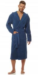 L&L Férfi Szállodai Pamut Fürdőköpeny 2104 Long Navy XL/42 (LL.SZ 2104 GRA/XXL)