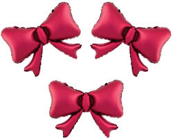 Balloons4party Set 3 baloane folie fundite rosii 55 cm
