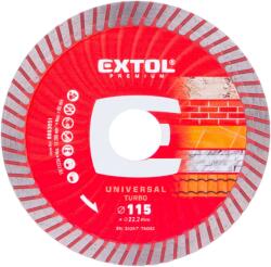 Extol PREMIUM Disc diamantat de tăiere, turbo - tăiere uscată și umedă, O 115x22.2x2mm 8803051 (8803051) Disc de taiere