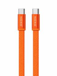 NOXO Cablu Date USB-C la USB-C NOXO CN-13 60W, 1m, Design Flat, Chip E-Marker, Nylon 48 Fire, Incarcare Rapida si Transfer Date pentru iPhone, Samsung, Xiaomi (CN-13.)