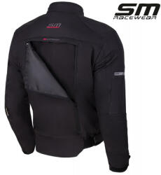 SM Racewear Geaca moto textila SM Racewear Maestro - Barbati - 4 Sezoane - Impermeabila, Captuseala termica si Protectii CE - Gri Negru (GTM001-XXXXLN)