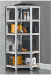  Nagy teherbírású csavarmentes sarokpolc 77x77x40x40x42x180 cm (26300) - sanotechnikwebshop