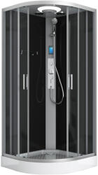 Sanotechnik AUSTIN komplett hidromasszázs zuhanykabin elektronikával, króm kerettel (CL20) - sanotechnikwebshop