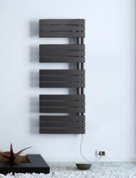 Sanotechnik E-Salzburg elektromos fürdőszobai fűtőtest, fekete, 500 W (SCS138) - sanotechnikwebshop