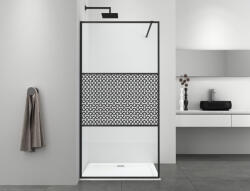 Sanotechnik SMART zuhanyfal, 115 cm, matt fekete (DC115B) - sanotechnikwebshop