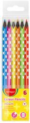 Vlnka Creioane colorate triunghiulare KEYROAD Neon 6 buc Carte de colorat
