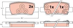 TRW set placute frana, frana disc TRW GDB2539 (GDB2539)