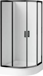 Deante Set PROMO cabina dus semirotunda Deante Funkia cu cadita 90x90cm, negru mat (KDDZN51K)