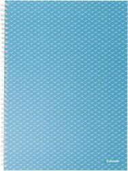 Esselte Caiet de birou Esselte Colour'Breeze, carton, reciclabil, certificare FSC, A4, 80 coli, cu spira, matematica, albastru (SL628476) - forit