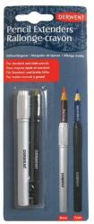 Derwent Prelungitor creion DERWENT Professional, lemn, 2buc/set, doua dimensiuni (7 si 8 mm), negru/argintiu (DW-2300124)