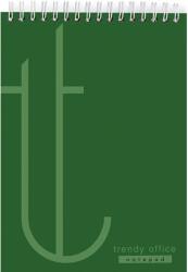 Trendy Blocnotes cu spira, Trendy Green, A5, matematica, 80 file (CI780034)